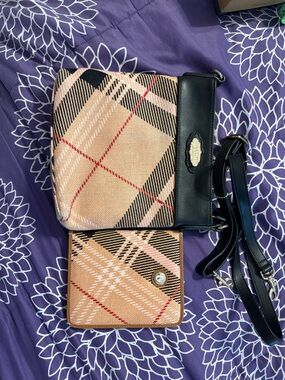 Spartina 449 telfair plaid crossbody and note tablet holder